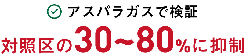 対照区の30~80%に抑制